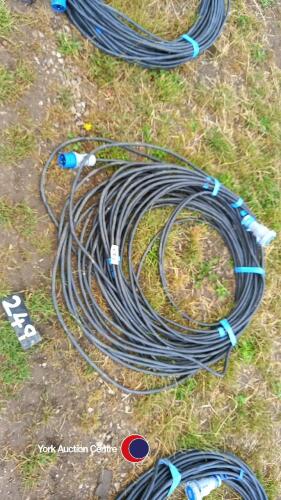 Large quantity of armoured cable with plugs