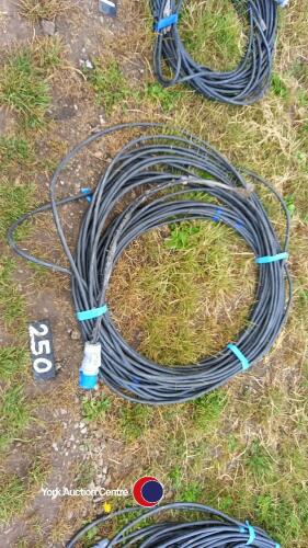 Large quantity of armoured cable with plugs