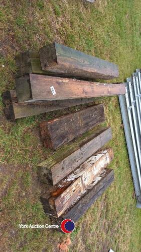 Various large wooden sleepers