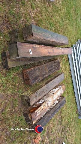 Various large wooden sleepers