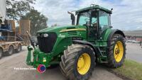 John Deere 7820 tractor, 40k Powerquad gearbox, front suspension, active seat, 4x scv, front linkage, 7963 hours, YD06SZM, key in office