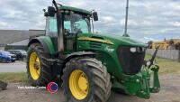 John Deere 7820 tractor, 40k Powerquad gearbox, front suspension, active seat, 4x scv, front linkage, 7963 hours, YD06SZM, key in office - 2