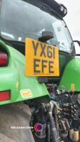Deutz TTV 630 tractor YX61EFE, Trimble auto steer, 710/70R38 rear tyres 70% Vredstein 600/70R30 front 75%, front linkage and PTO, 6 spool valves, 4 speed PTO, air cab suspensions, front suspension, air and oil trailer brakes, 9240hrs, recently services at - 8