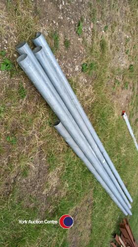 5 x galvanized round tube 115mm dia L 6m
