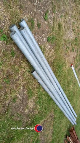5 x galvanized round tube 115mm dia L 6m