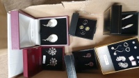 12 x hallmarked silver pairs of earrings including Svarti