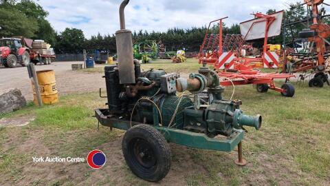 Irrigation water booster pump Bauer fittings
