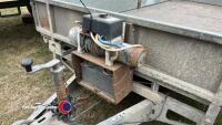 Ifor Williams 14ft flat bed trailer with ramps, winch remote and ramps in office - 3