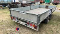 Ifor Williams 14ft flat bed trailer with ramps, winch remote and ramps in office - 6