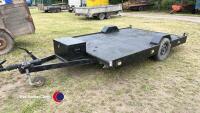 Universal 10ft x 6ft 4in braked trailer, storage box fitted, 18mm ply floor, good tyres - 2