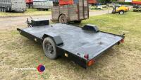 Universal 10ft x 6ft 4in braked trailer, storage box fitted, 18mm ply floor, good tyres - 3