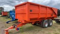 14T tipping trailer, spring drawbar, hyd brakes, 550 45 22.5 tyres, rams are dry no leaks, LED lights - 2