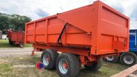 14T tipping trailer, spring drawbar, hyd brakes, 550 45 22.5 tyres, rams are dry no leaks, LED lights - 3