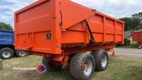 14T tipping trailer, spring drawbar, hyd brakes, 550 45 22.5 tyres, rams are dry no leaks, LED lights - 5