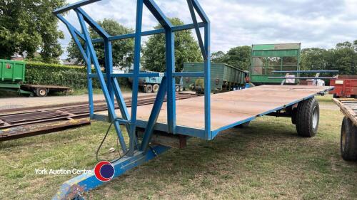 Bale trailer, 25ft, super singles, brakes