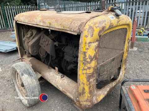 Air compressor with industrial fordson major engine, running order