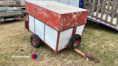 Small car box trailer, 4ft x 6ft, 3ft 6ins tall top can be removed