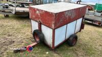 Small car box trailer, 4ft x 6ft, 3ft 6ins tall top can be removed - 3