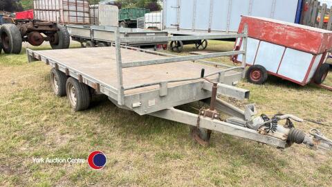 14ft x 6ft 9ins trailer with loading ramps and LED lights