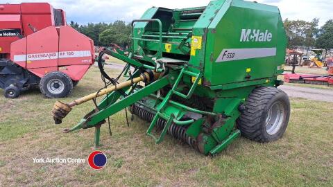 McHale F550 round baler, control box in office