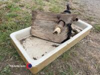Pie crust sink and pump, old - 3