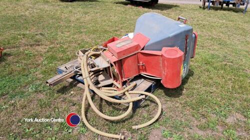 Opico Hatzenbichler Pneumatic seeder Air 8, 6 outlets, was fitted to 3m Sumo. Suitable small seeds inc electronic box