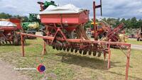 Accord DA 3m drill on cx disc coulters, following harrow and pre em markers, control box in office