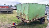 Original 12 stud Ferguson 3T trailer chassis with 4T grain bin attached - 2