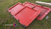 Pair of wooden garage doors, 2600 x 2400 approx opening size - 2