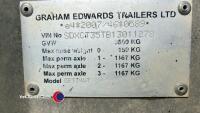 Graham Edwards 14ft tri axle cattle trailer, slam door, lights ok and new ball hitch - 7