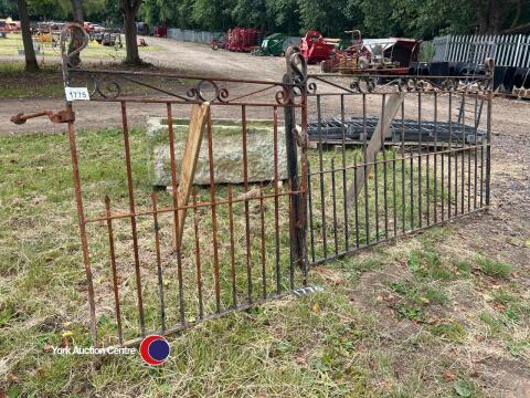Victorian Gates, hand forged wrought iron, total width 11ft, height 4.6ft