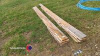 Waney edged larch cladding
