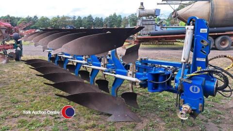 Overum EX6975 6F reversible plough, hydraulic vari width, auto reset, depth and transport combi wheel, XL body, gwo