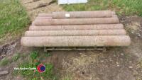 Pallet of clay drainage pipes