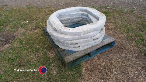 5 x concrete biscuit manhole rings