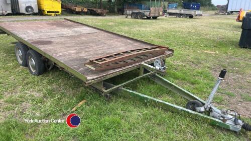 14ft x 7ft flat bed trailer with ramps