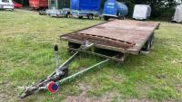 14ft x 7ft flat bed trailer with ramps - 2