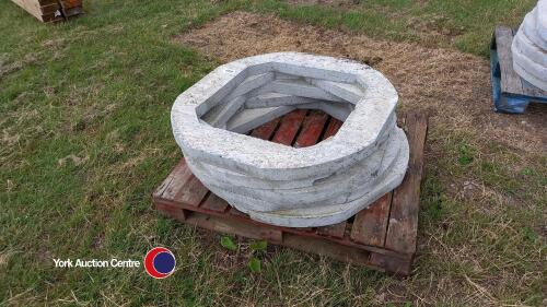 5 x concrete biscuit manhole rings