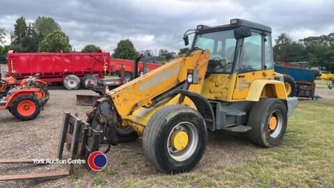 Matbro TR250 Teleram with pallet tines bucket and wood grab, 1993, gwo, key in office