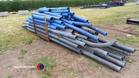 Stillage of various plastic drainage pipes
