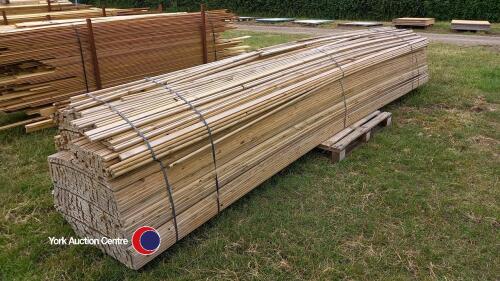 500 x 4.8m finishing lengths, pressure treated against rot