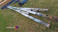5 x galvanised lamp posts, approx 5900 long