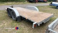 14ft flat trailer c/w winch and ramps, gwo - 3