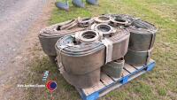 6 x 25m rolls of new unused 6in layflat hose with clamps
