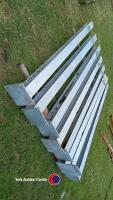 8 x galvanised steel girders with feet. (Approx 10ft)