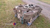 6 x 25m rolls of new unused 6in layflat hose with clamps - 2