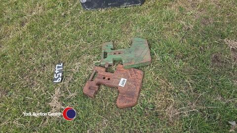 2 x John Deere 40kg weights