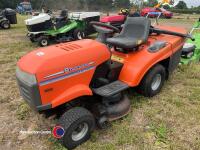 Husqvarna CTH 155 ride on mower with grass collector tipping box, all in running order - 2