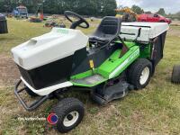 Etesia MVEHH ride on mower with hydraulic tipping grass box, Briggs and Stratton Vanguard 16HP V twin engine in good working order, all working including hydraulic tip. Transmission currently sluggish., key in office - 2