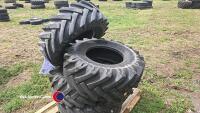 4 x 295 80 15.3 STarco 1T dumper tyres 70% remaining tread checked and tested ready to fit - 2